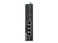 Hikvision Switch PoE Industrial No Administrado de 4 Puertos Gigabit (DS-3T0506HP-E/HS)